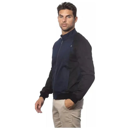 Verri Blue Cotton Men's Bomber Jacket