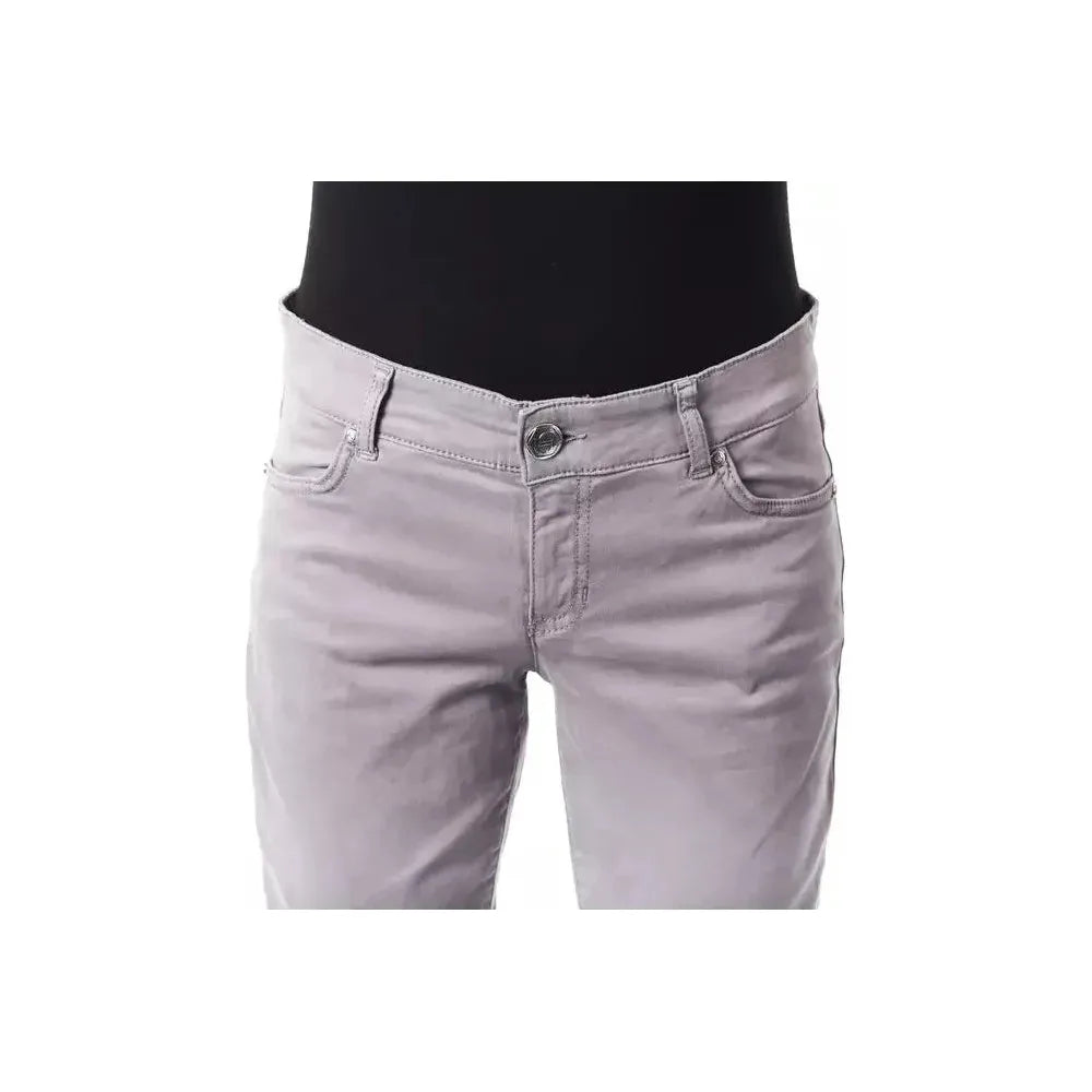 BYBLOS Gray Cotton Women Pants BYBLOS