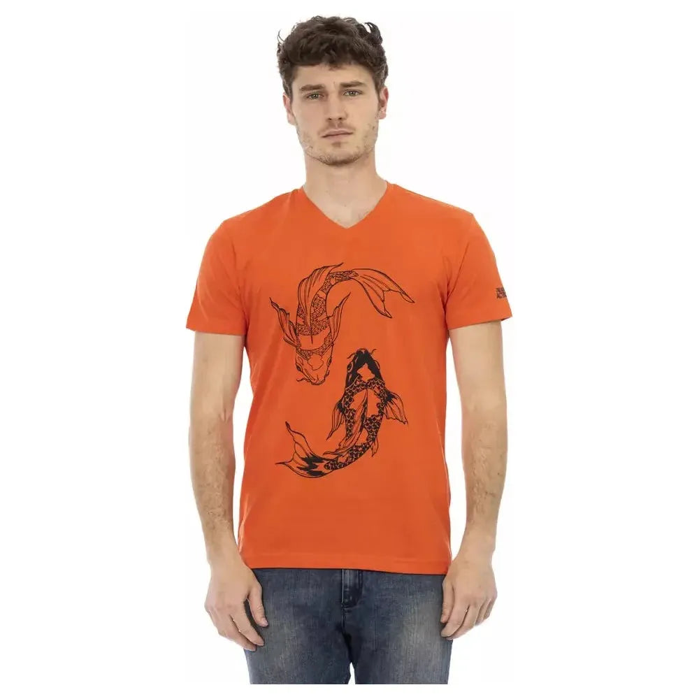 Trussardi Action Red Cotton Men TShirt