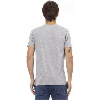Trussardi Action Gray Cotton Men T-Shirt