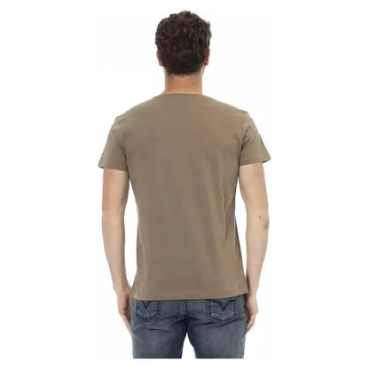 Trussardi Action Brown Cotton Men T-Shirt