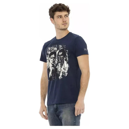 Trussardi Action Blue Cotton Men T-Shirt