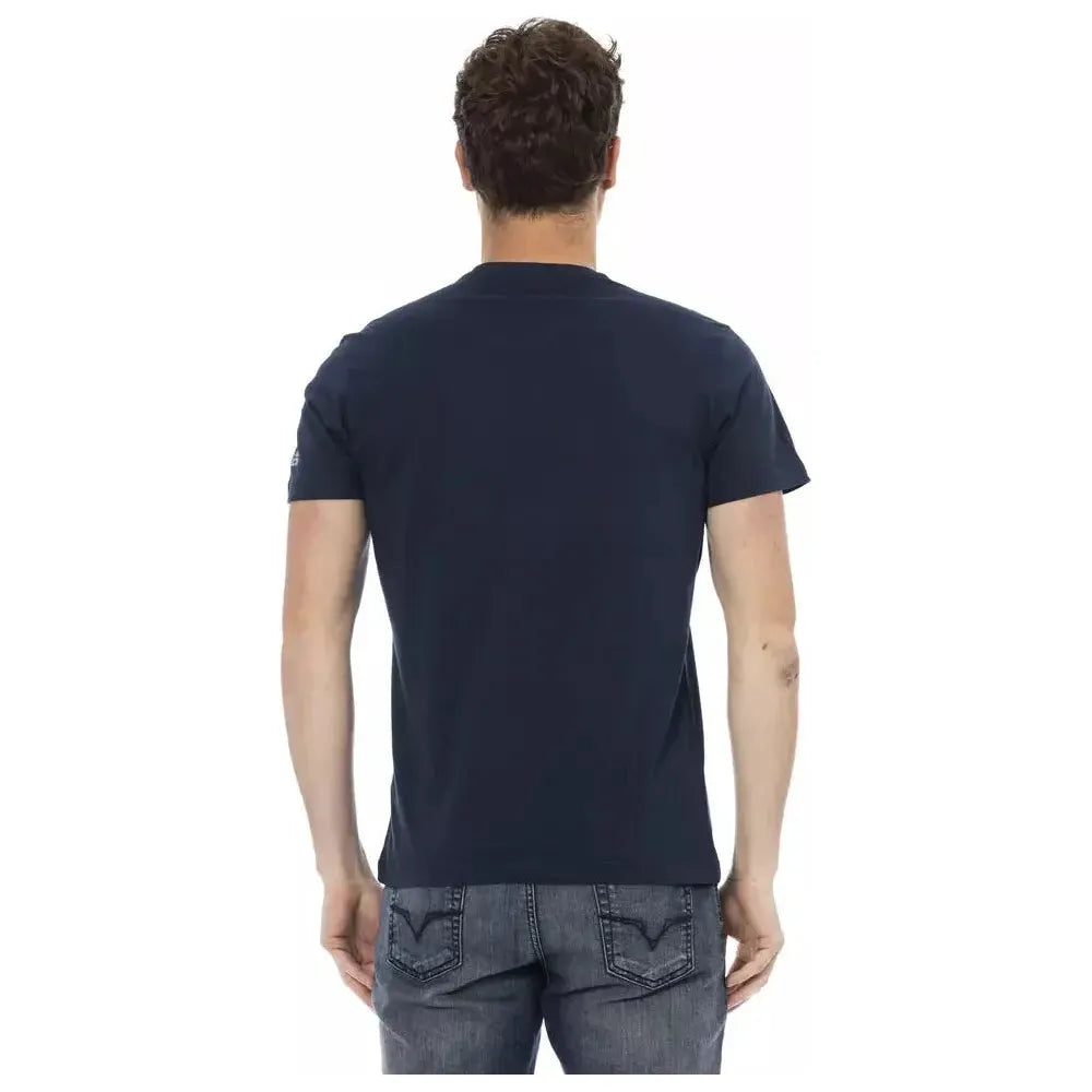 Trussardi Action Blue Cotton Men T-Shirt Trussardi Action