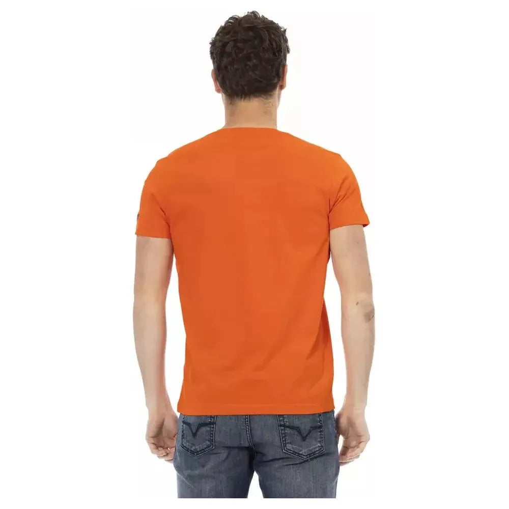 Trussardi Action Orange Cotton Men T-Shirt Trussardi Action