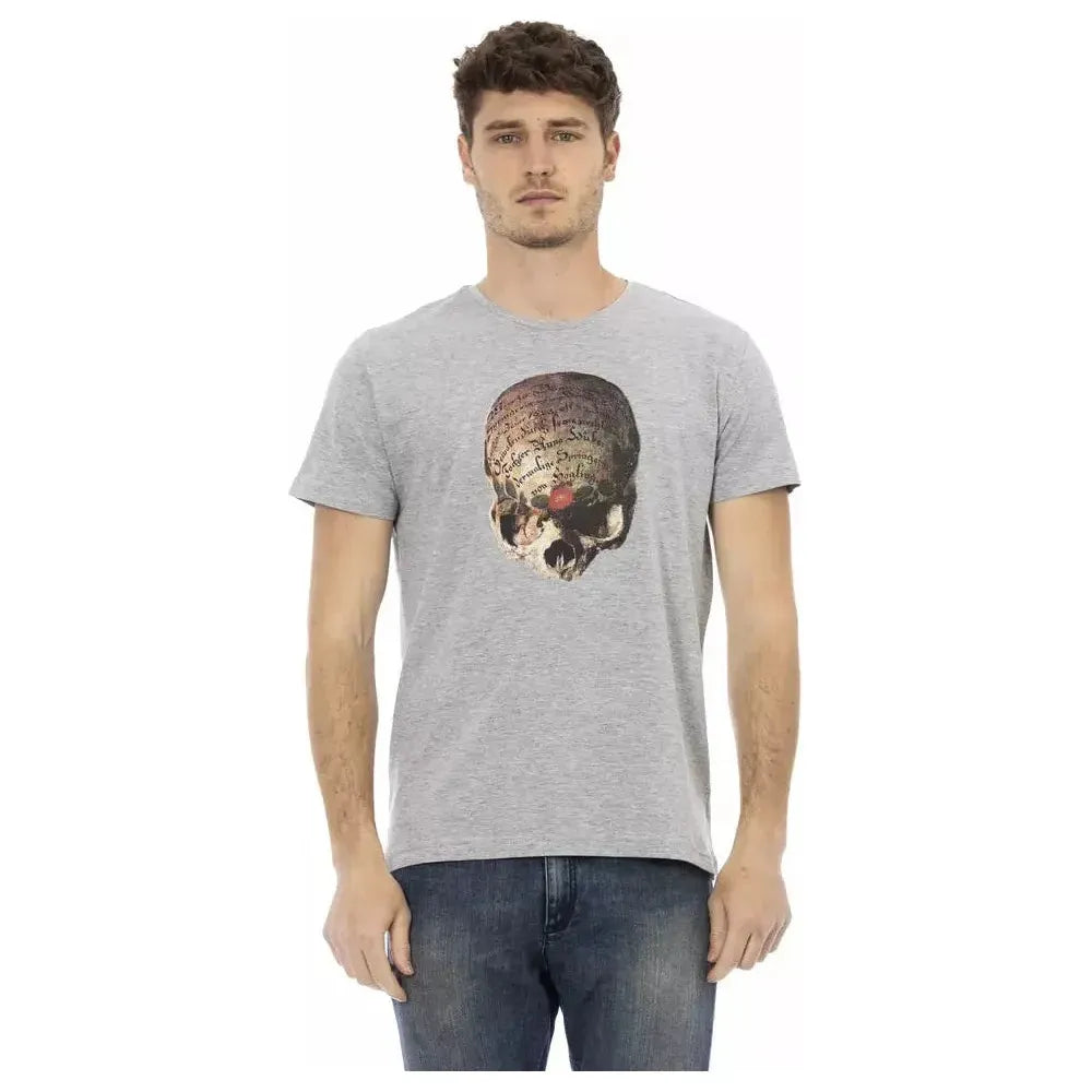 Trussardi Action Gray Cotton Men T-Shirt