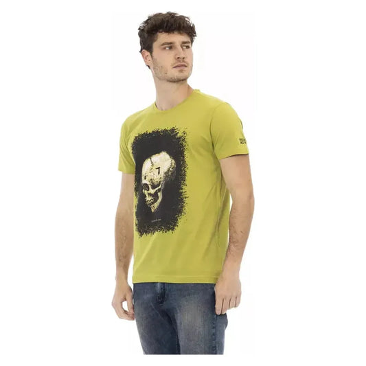 Trussardi Action Green Cotton Men T-Shirt Trussardi Action