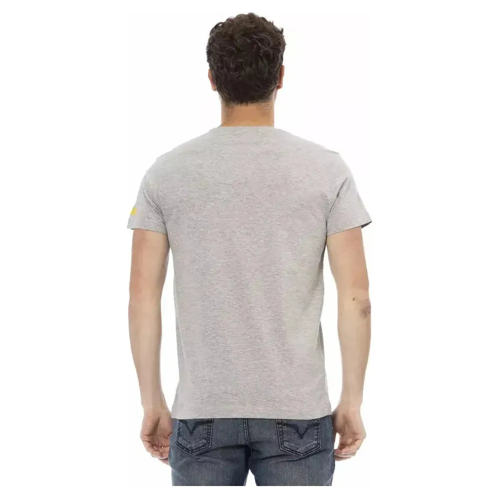 Trussardi Action Gray Cotton Men T-Shirt