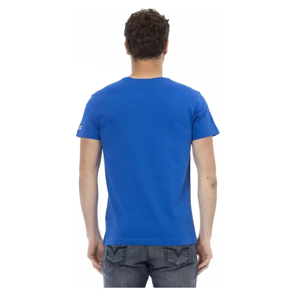 Trussardi Action Blue Cotton Men T-Shirt Trussardi Action