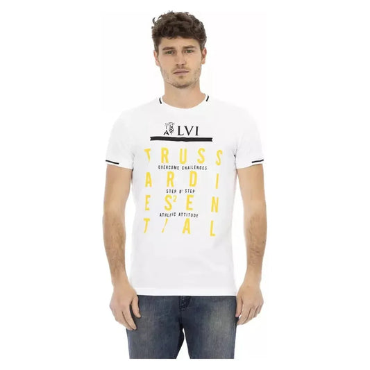 Trussardi Action White Cotton Men T-Shirt