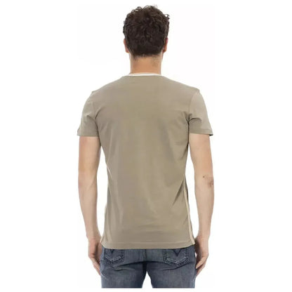 Trussardi Action Green Cotton Men T-Shirt