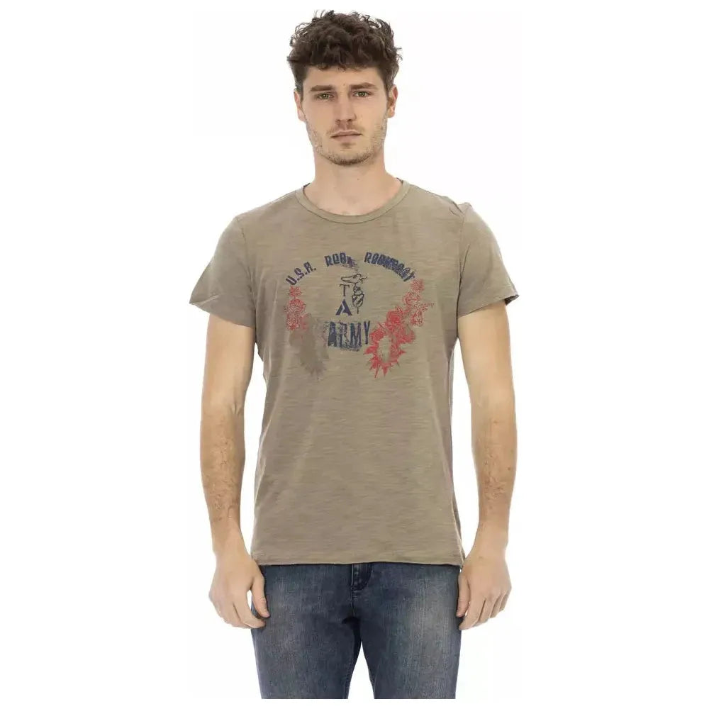 Trussardi Action "Green Cotton Men T-Shirt"