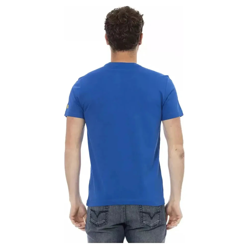 Trussardi Action Blue Cotton Men T-Shirt Trussardi Action