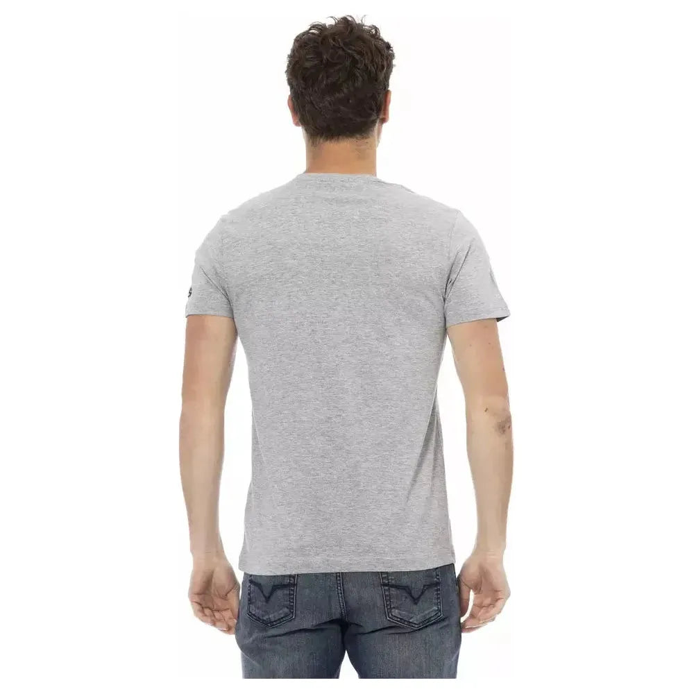 Trussardi Action Gray Cotton Men T-Shirt