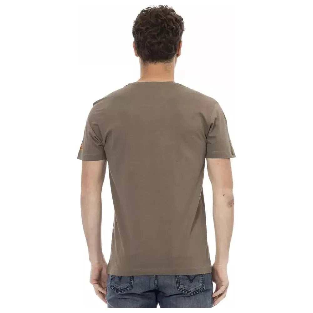 Trussardi Action Brown Cotton Men T-Shirt