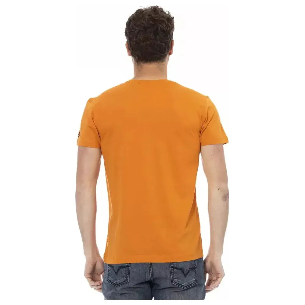 Trussardi Action Orange Cotton Mens TShirt Trussardi Action