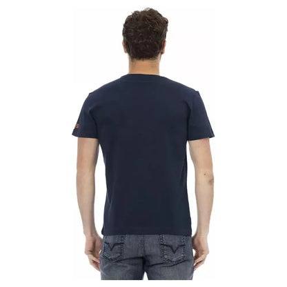 Trussardi Action Blue Cotton Men T-Shirt