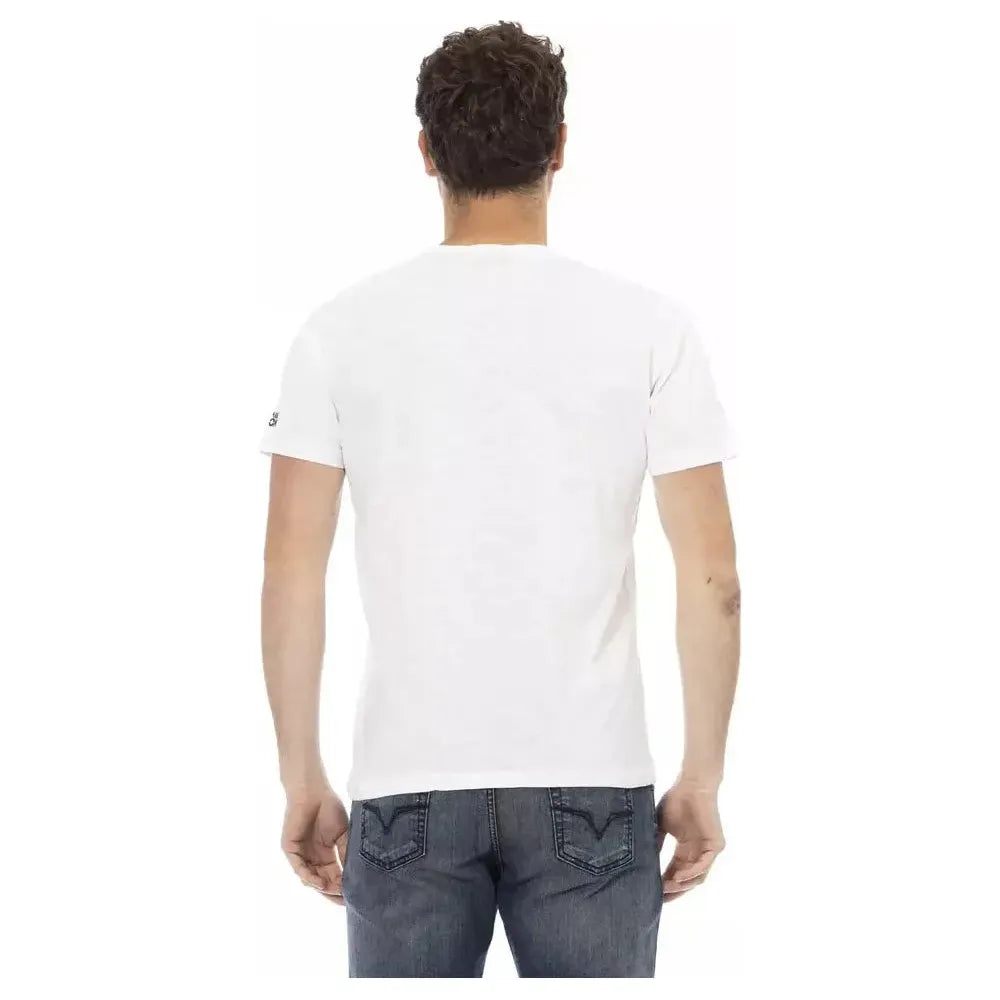 Trussardi Action White Cotton Men T-Shirt Trussardi Action