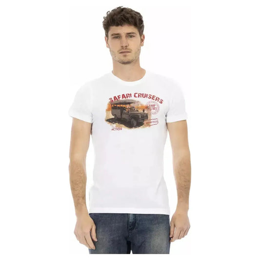 Trussardi Action White Cotton Men T-Shirt