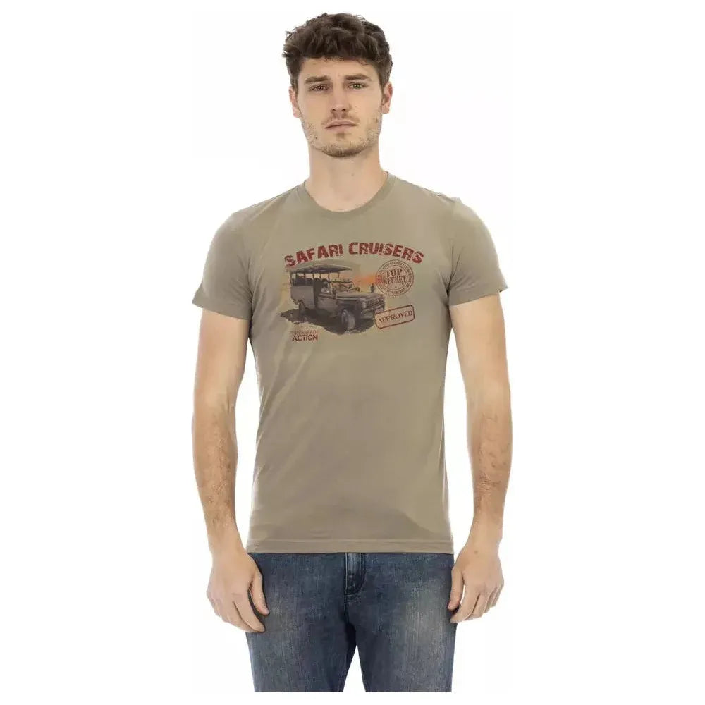 Trussardi Action Green Cotton Men T-Shirt