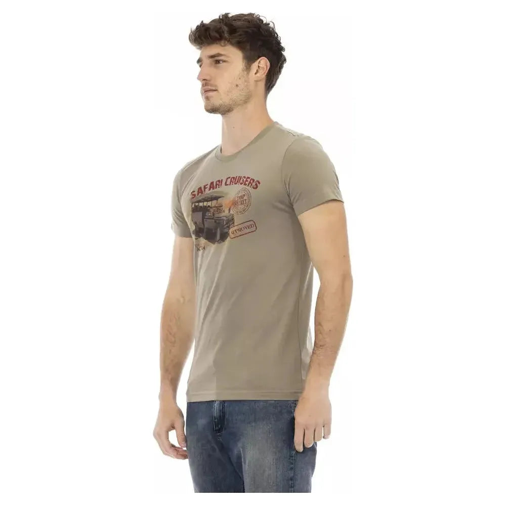 Trussardi Action Green Cotton Men T-Shirt