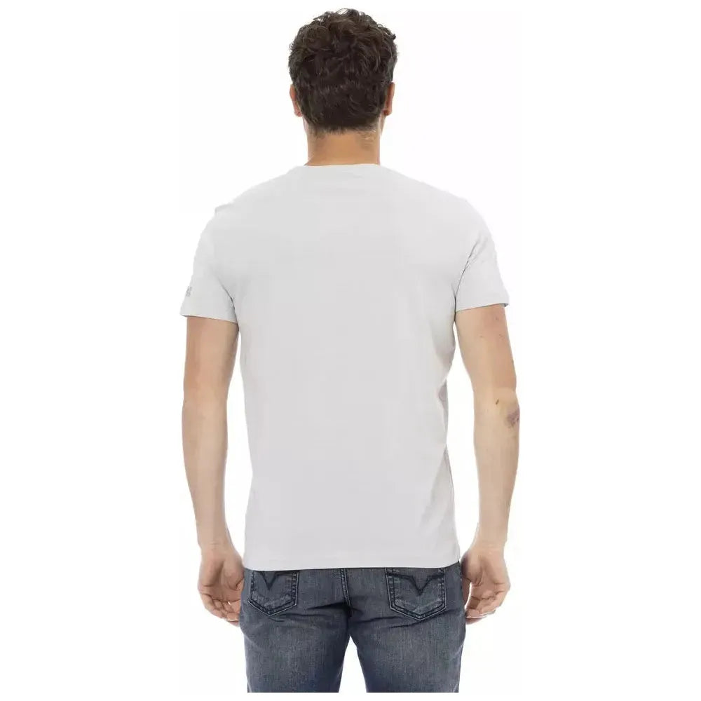 Trussardi Action Gray Cotton Men T-Shirt