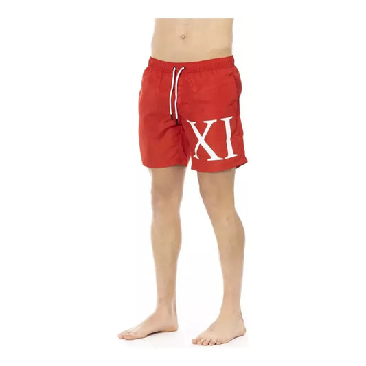 Bikkembergs Red Polyester Men Swim Short Bikkembergs