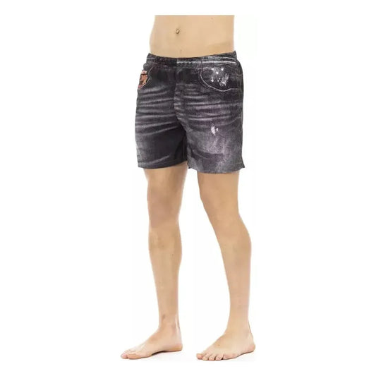 Just Cavalli Black Polyester Men's Swim Short Just Cavalli