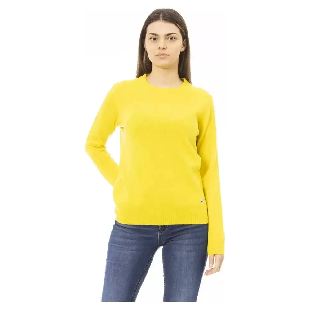 Baldinini Trend Yellow Wool Women Sweater Baldinini Trend