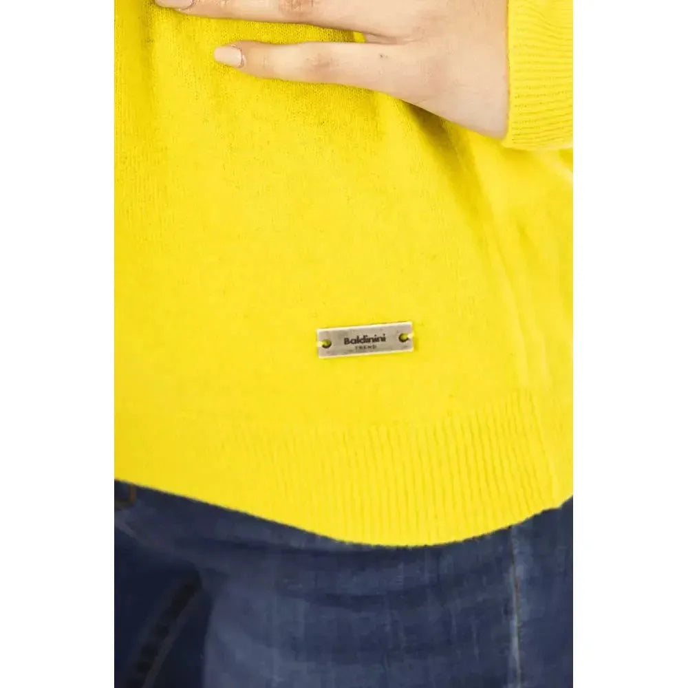 Baldinini Trend Yellow Wool Women Sweater Baldinini Trend