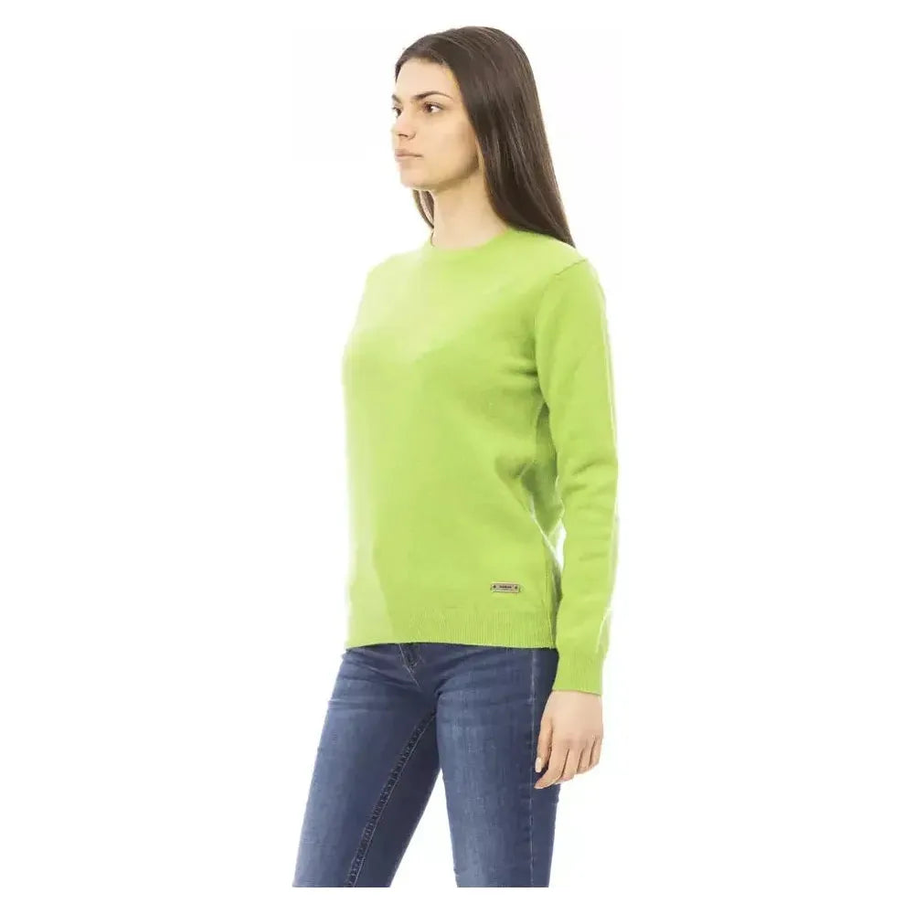 Baldinini Trend Green Wool Women Sweater Baldinini Trend