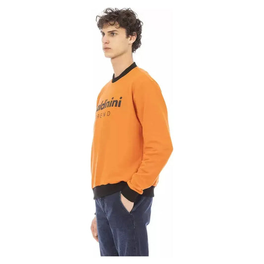 Baldinini Trend Orange Cotton Men Sweater Baldinini Trend