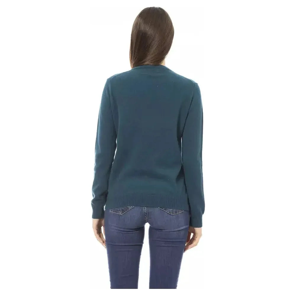 Baldinini Trend Green Wool Women Sweater Baldinini Trend