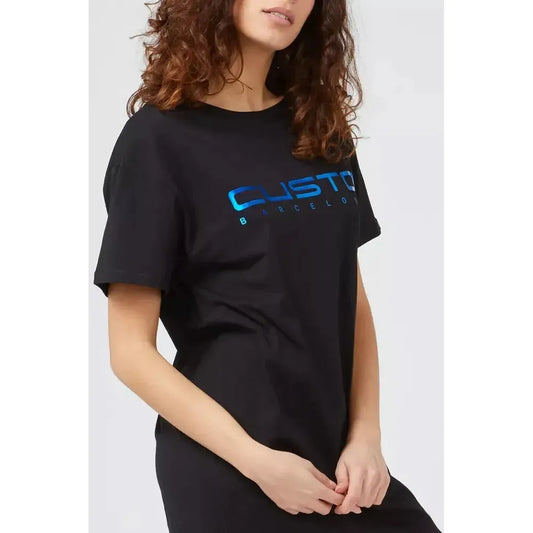 Custo Barcelona Blue Cotton Women T-Shirt Custo Barcelona