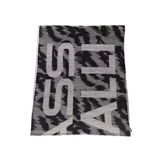 Cavalli Class Gray Wool Men Scarf