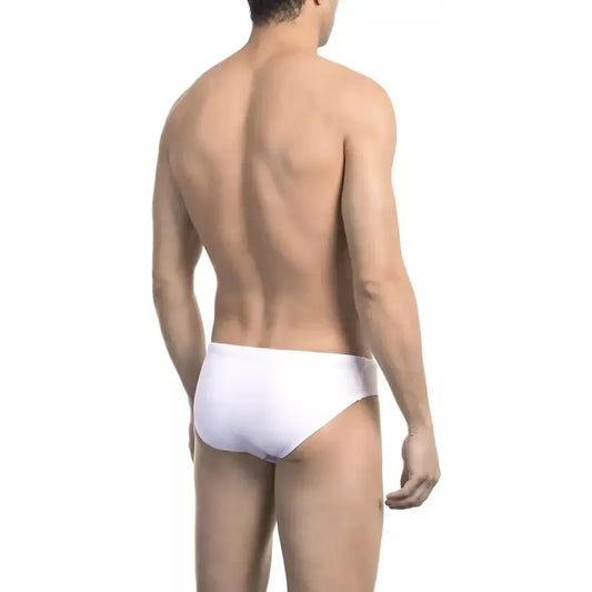 Bikkembergs White Polyamide Men Swimwear Bikkembergs