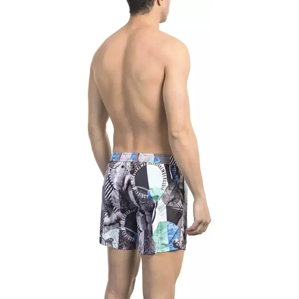 Bikkembergs Multicolor Polyester Men Swim Short Bikkembergs