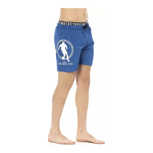 Bikkembergs Blue Polyester Men Swim Short Bikkembergs