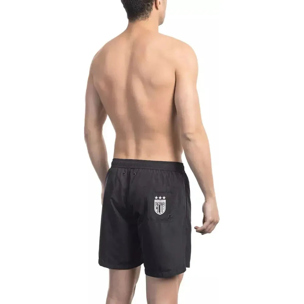 Bikkembergs Black Polyester Men Swim Short Bikkembergs