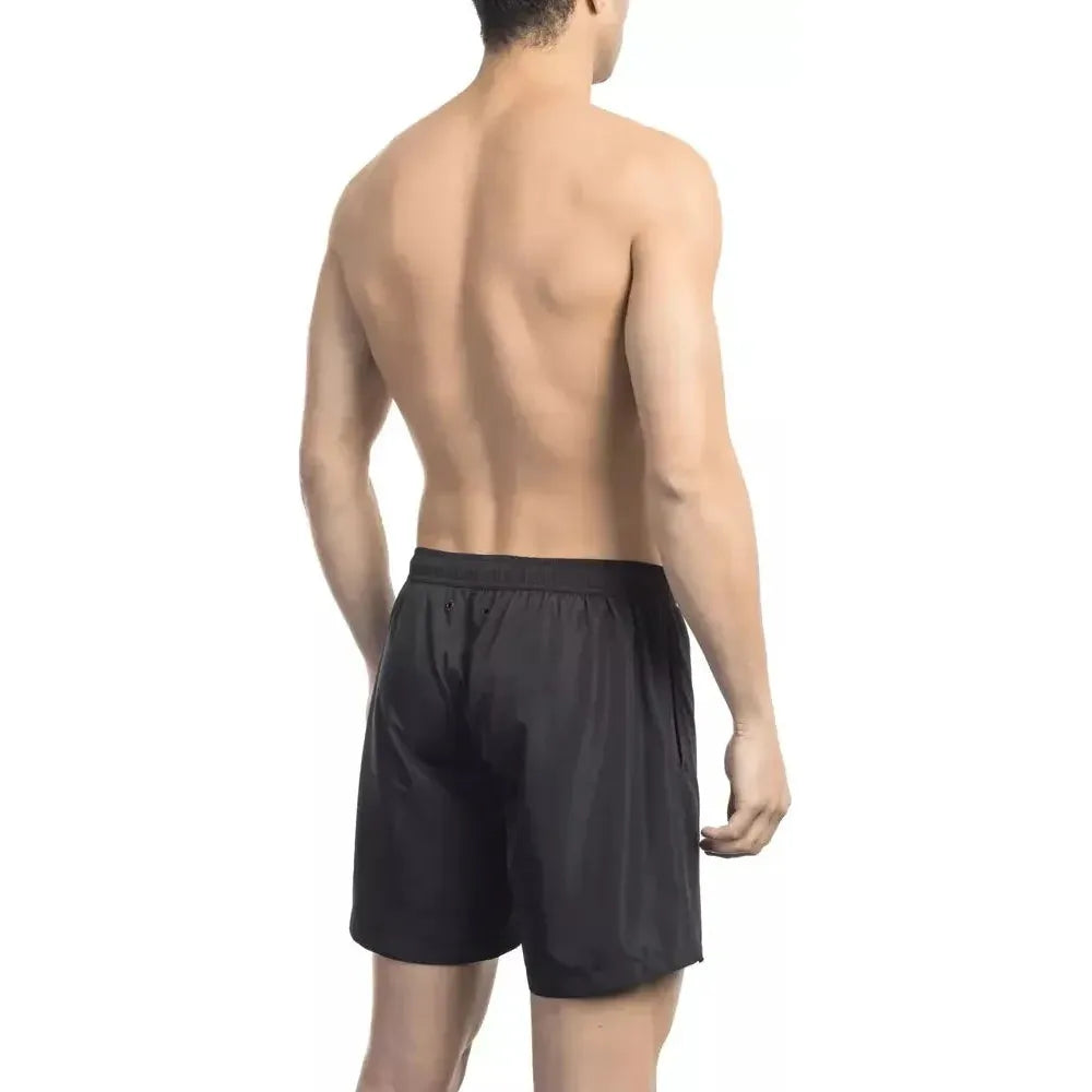 Bikkembergs Black Polyester Men Swim Short Bikkembergs