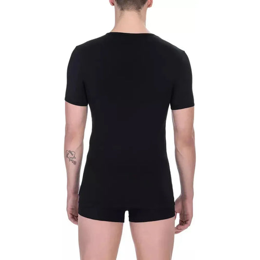 Bikkembergs Black Cotton Men's T-Shirt MAN T-SHIRTS Bikkembergs