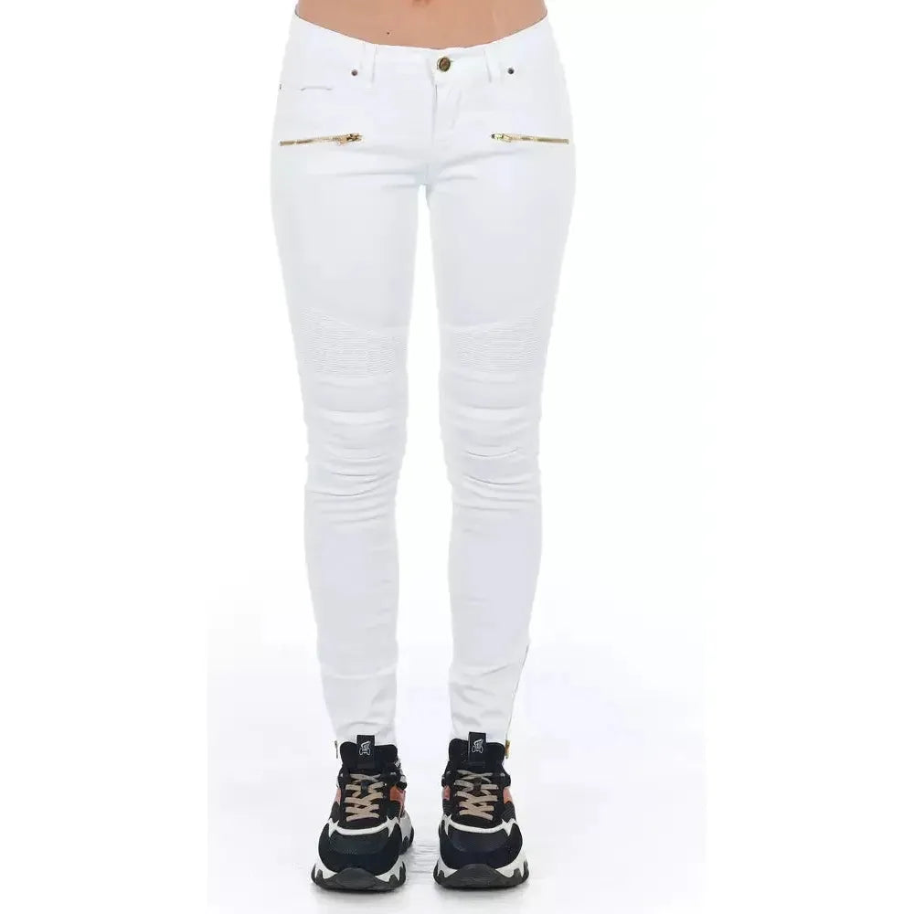 Frankie Morello White Cotton Women Jeans Frankie Morello