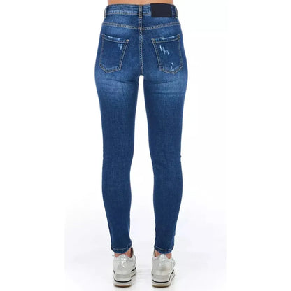 Frankie Morello Blue Other Fibres Women Jeans