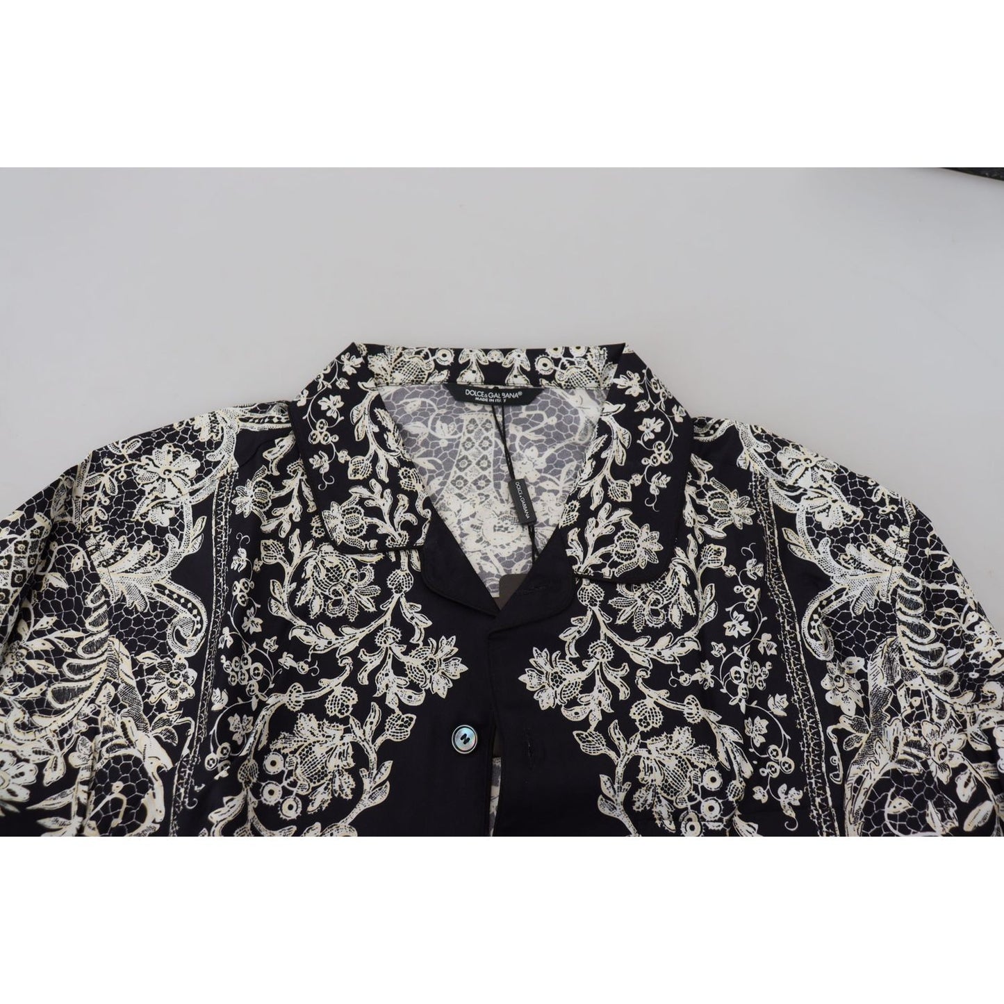 Dolce & Gabbana Elegant Satin Floral Baroque Shirt Dolce & Gabbana