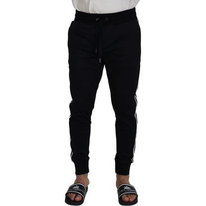 Dolce & Gabbana Black DG Print Mens Jogger Pants