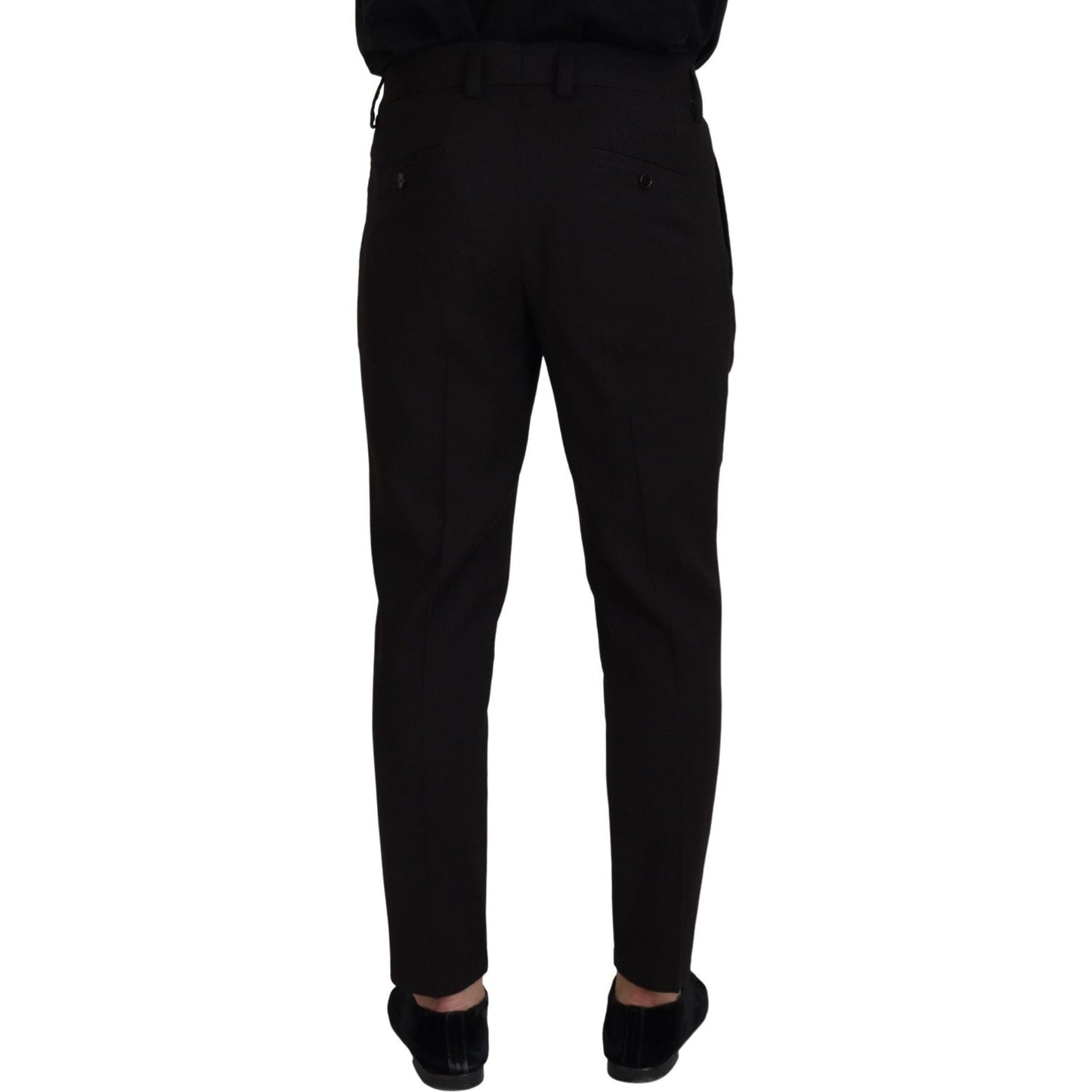 Dolce & Gabbana Elegant Black Virgin Wool Trousers Dolce & Gabbana