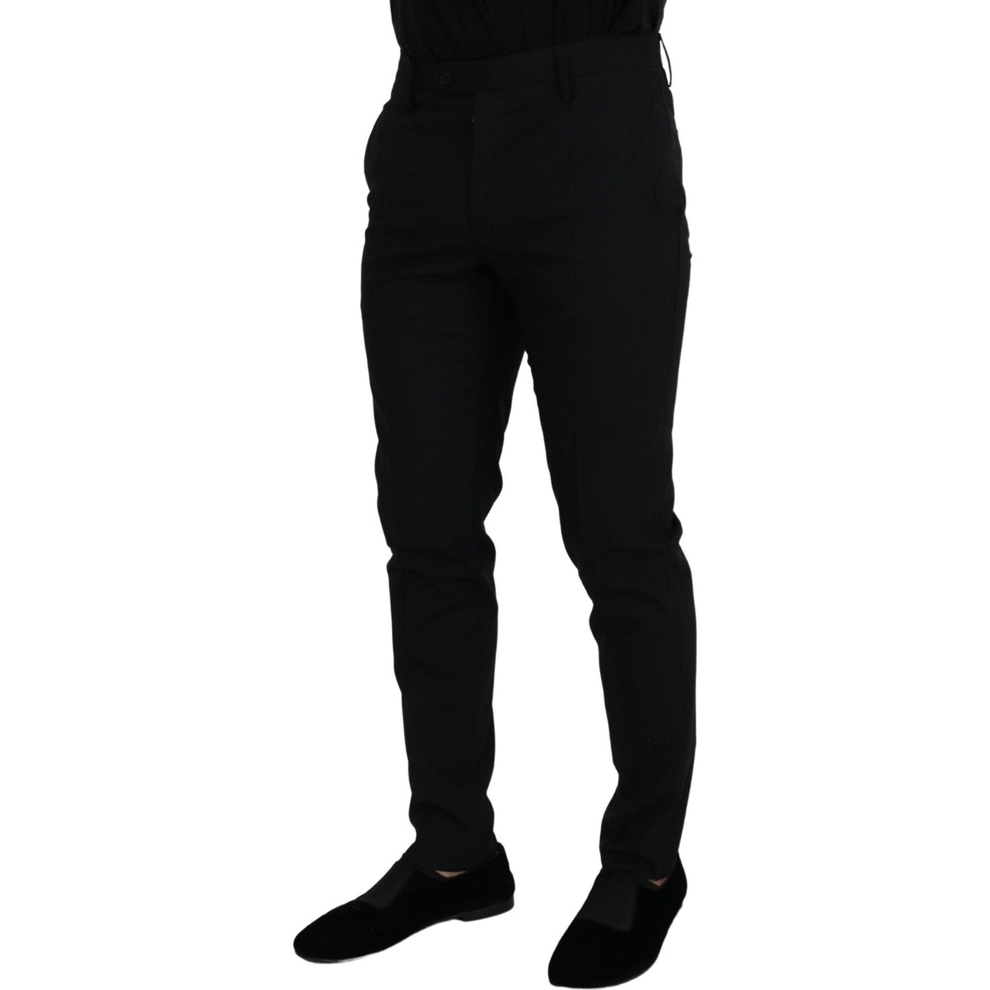 Dolce & Gabbana Elegant Black Wool-Blend Trousers Dolce & Gabbana