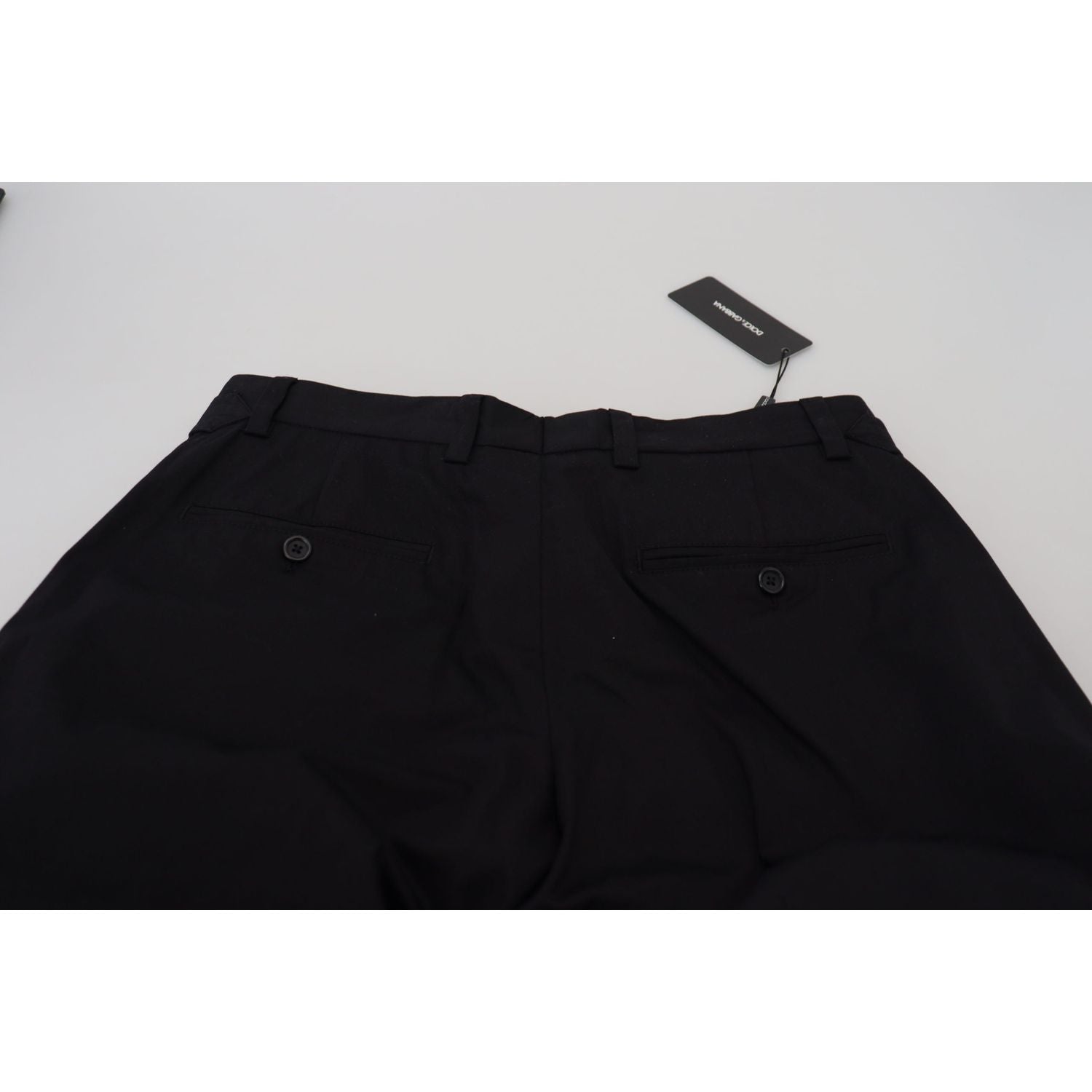 Dolce & Gabbana Black Cotton Chino Formal Pants