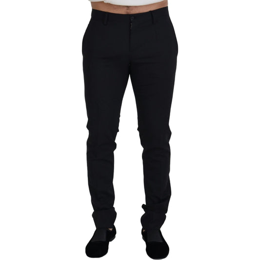 Dolce & Gabbana Elegant Black Wool Blend Trousers Dolce & Gabbana