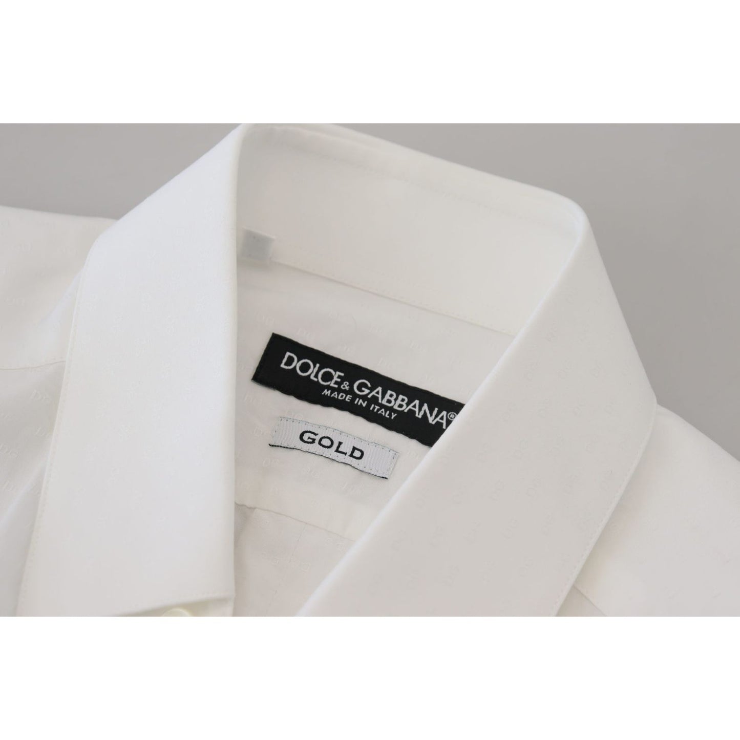 Dolce & Gabbana Elegant White Cotton Dress Shirt Slim Fit Dolce & Gabbana