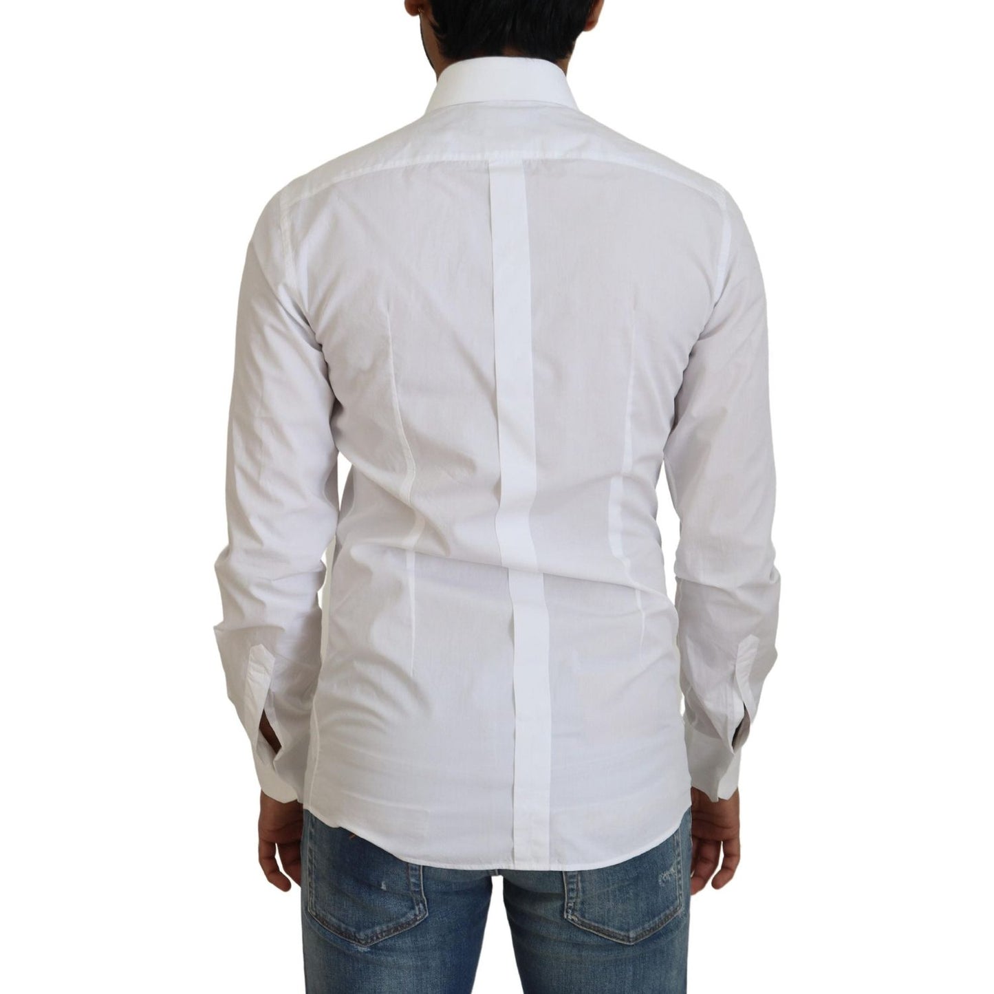 Dolce & Gabbana Elegant White Slim Fit Dress Shirt Dolce & Gabbana